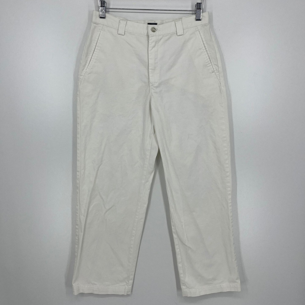 Dockers Khakis for Women Stretch Pants Petite 8 White Straight Leg Chino Vtg 90s